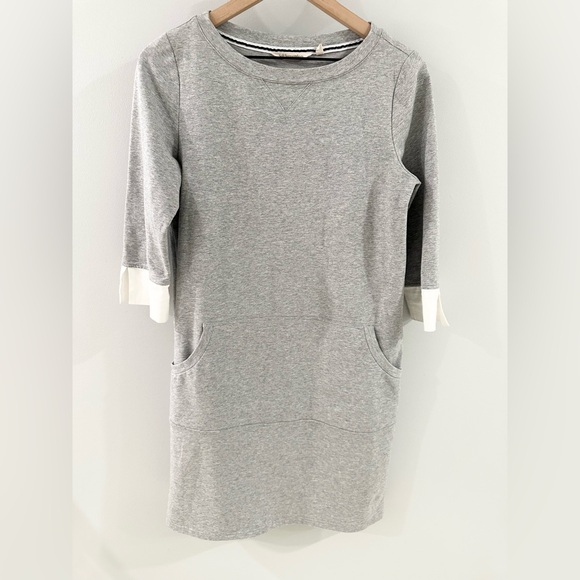 Soft Surroundings 3/4 Sleeve Knit Shift Dress Gray Size Small - Picture 4 of 6